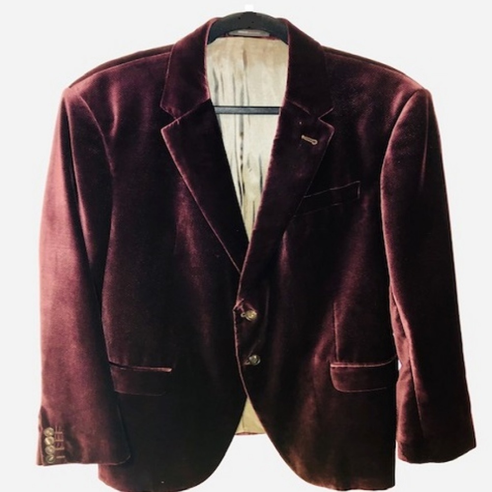 Armani Collezioni-Velvet Blazer | Merlot | 58(48)R